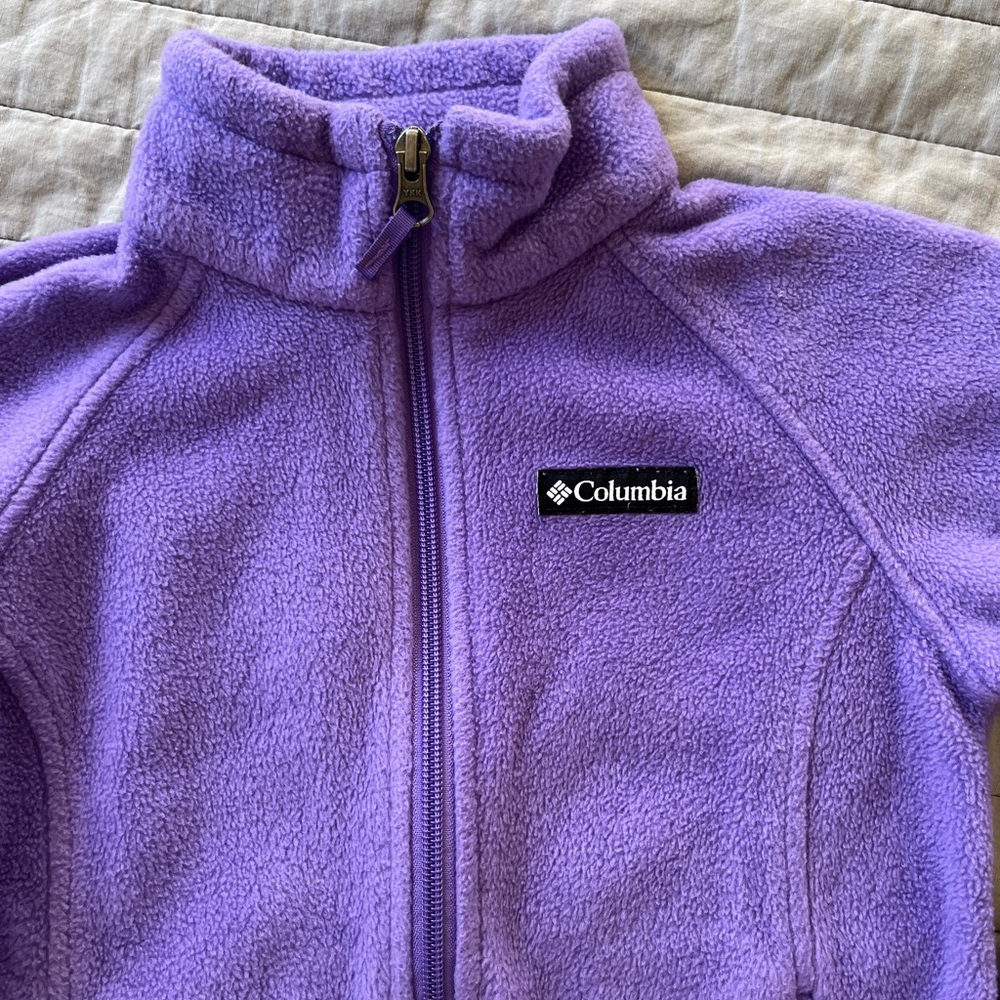 Columbia Purple Kids' Full-Zip Fleece Jacket